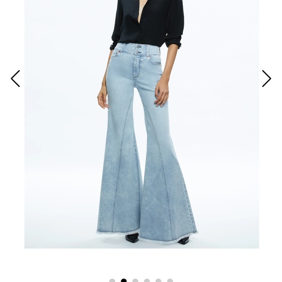 Alice and Olivia BEAUTIFUL WIDE LEG JEAN - Picture 2 of 12